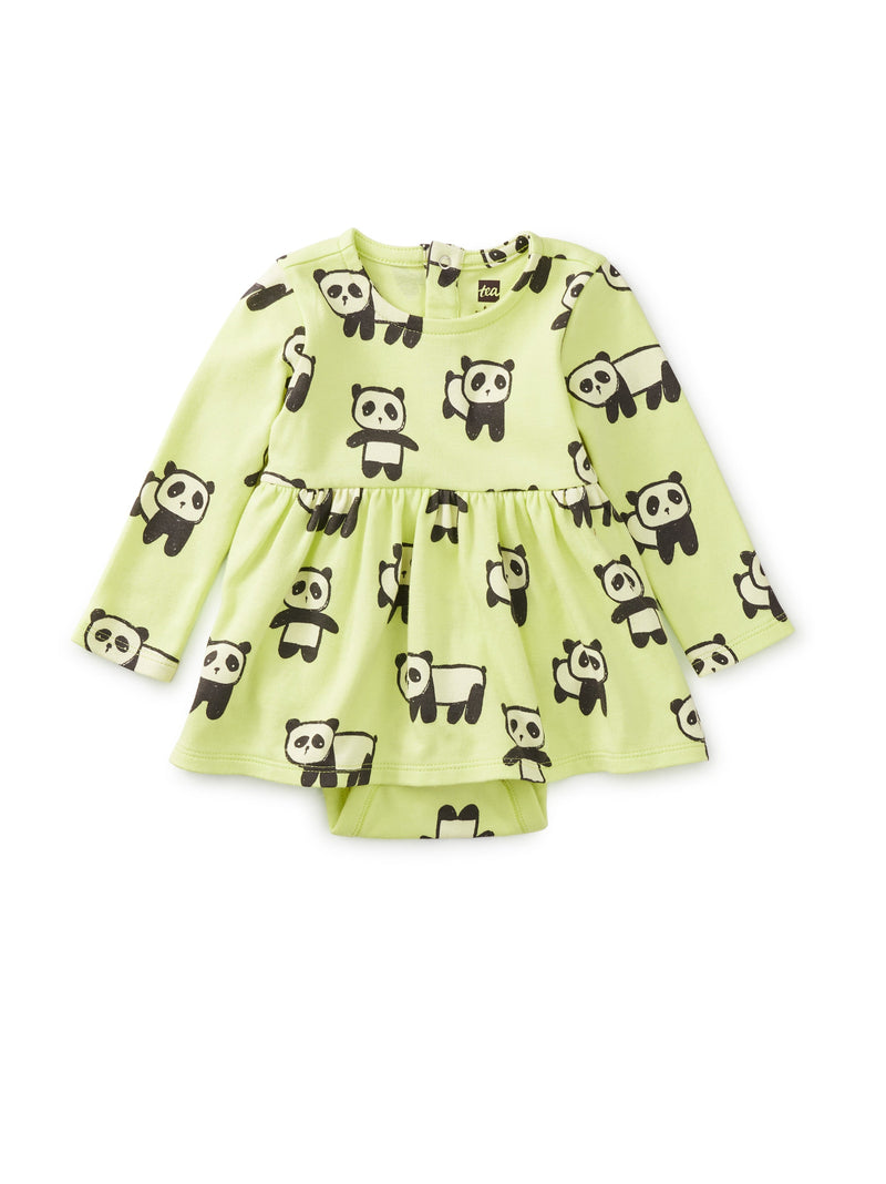 Baby Bodysuit Dress in Panda Parade - View 1