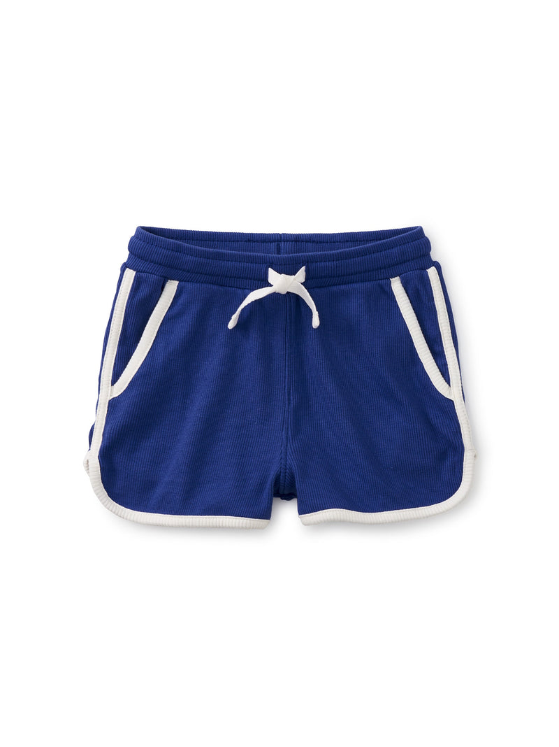 Piped Gym Shorts in Cosmic Blue - View 1