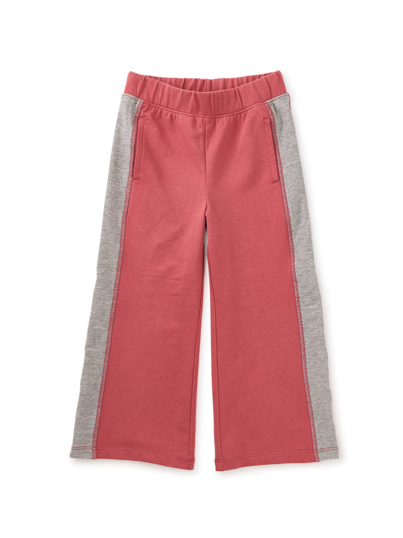 Side Stripe Pocket Flare Pants in Med Heather Grey - View 1