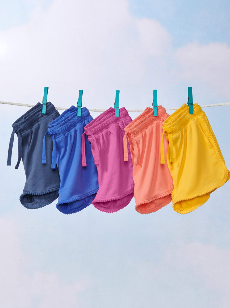 Pom-Pom Gym Shorts in Sunset Pink - View 2