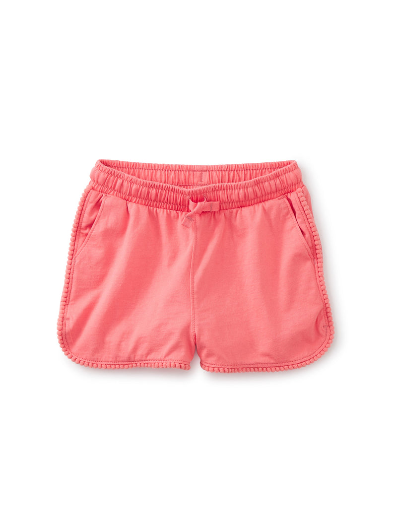 Pom-Pom Gym Shorts in Sunset Pink - View 1