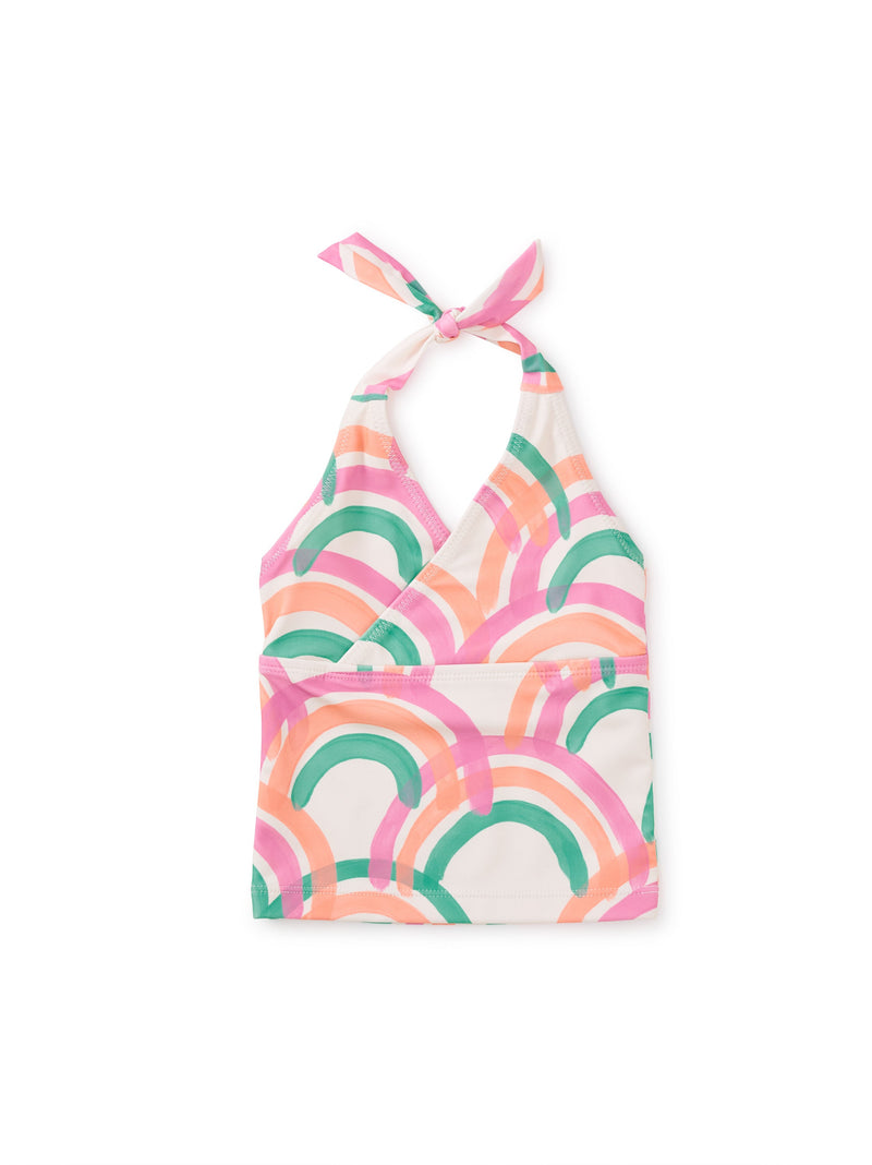 Tie Tankini Swim Top in Island Rainbow - View 1