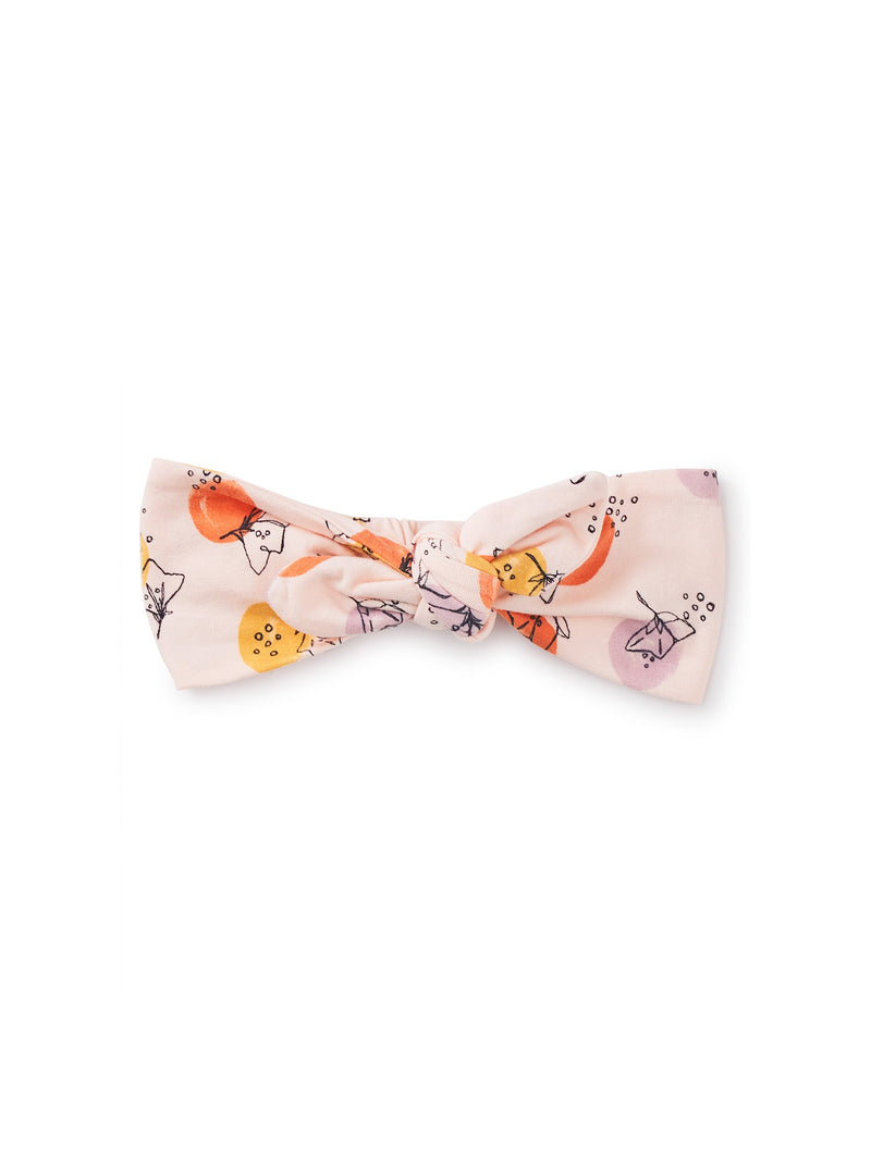 Bow Baby Headband in Squash Blossom Dot - View 1