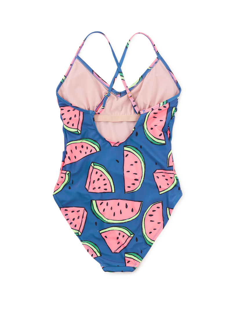 Adult One-Piece Swimsuit in Watermelons - View 2