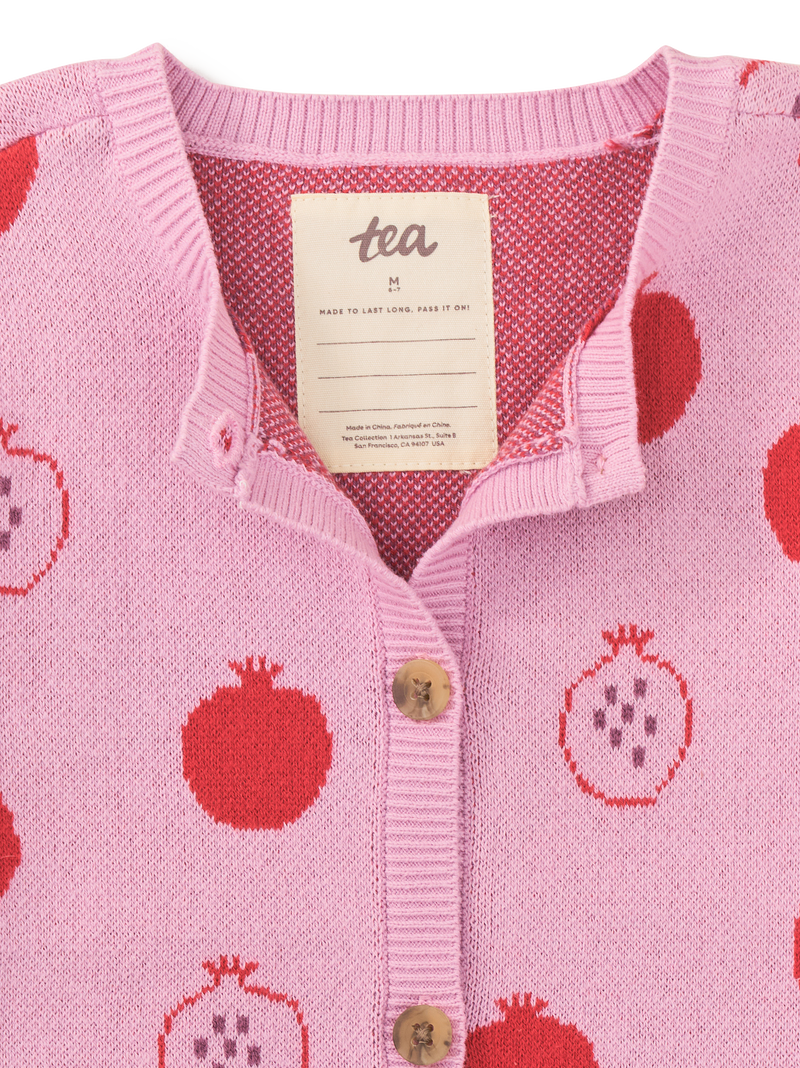 Iconic Cardigan in Pomegranate Fruit - View 2