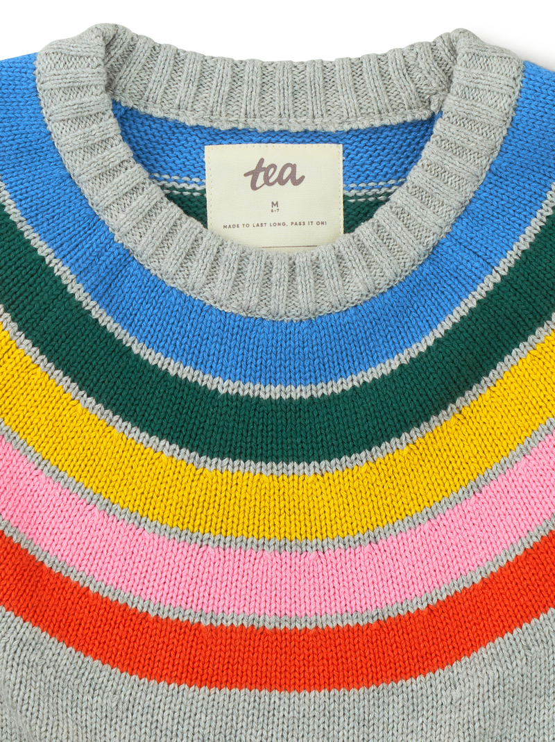 Rainbow Sweater in Med Heather Grey - View 2