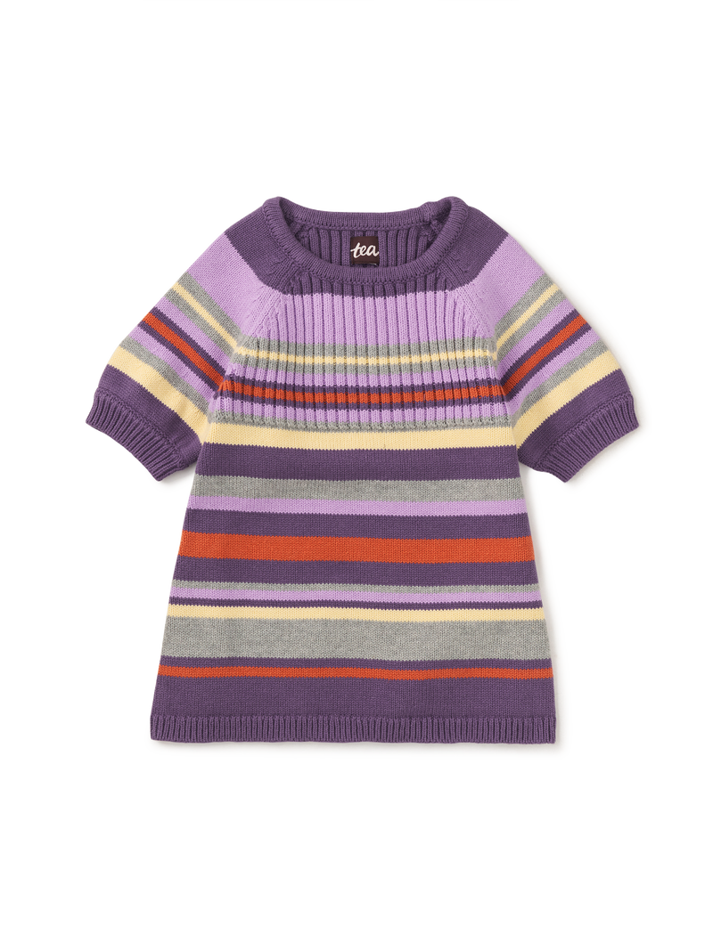 Cozy Sweater Dress in Bold Stripe - View 2