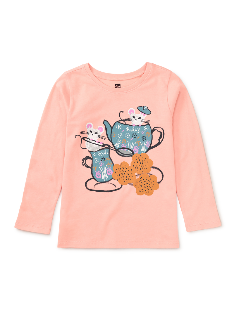 Turkish Tea Graphic Tee in Salmon - View 1