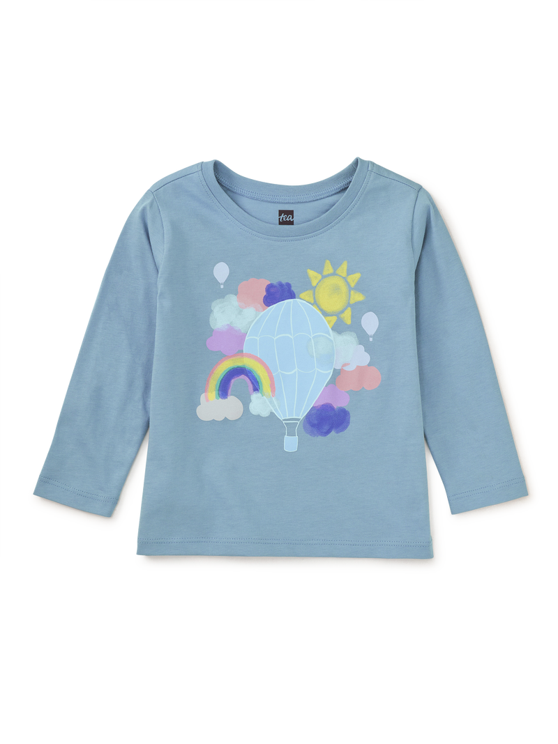 Hot Air Balloon Graphic Tee in Cloud - View 2
