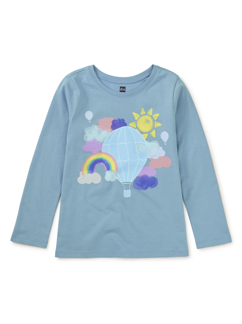 Hot Air Balloon Graphic Tee in Cloud - View 1