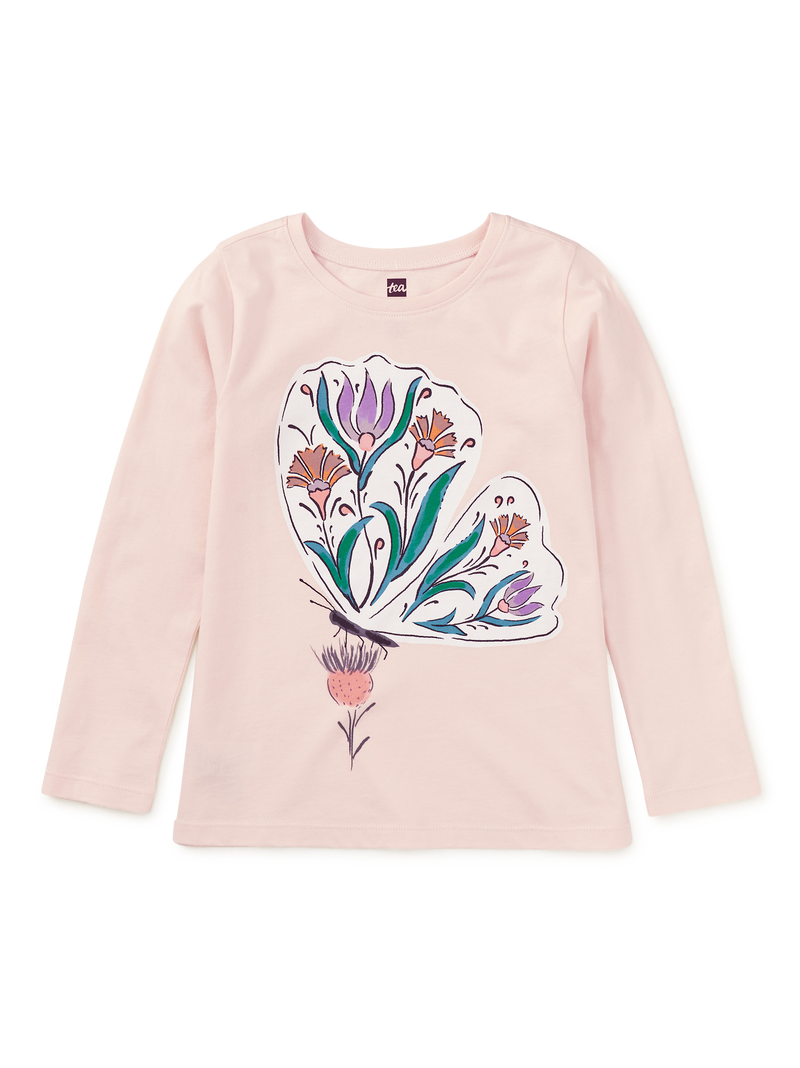 Painted Butterfly Graphic Tee in Creole Pink - View 1
