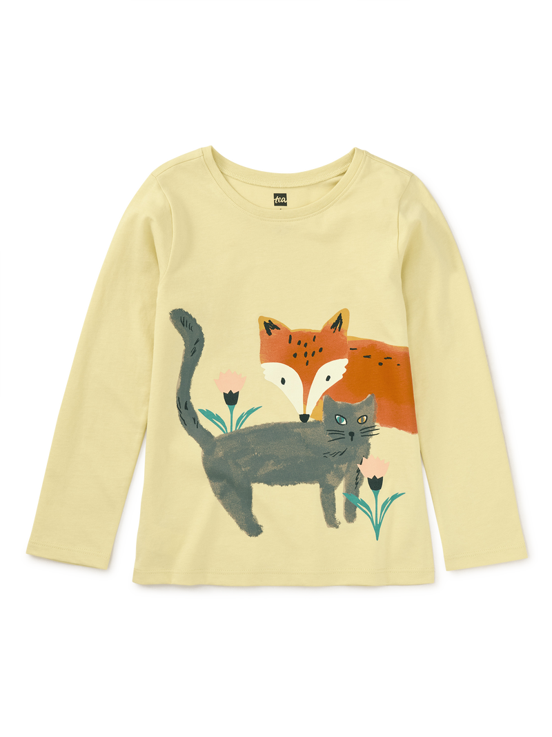 Cat And Fox Double Sided Tee in Hay - View 1