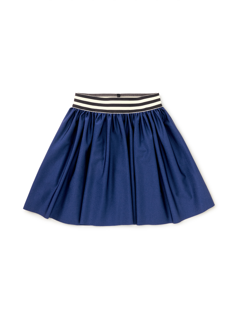 Pleated Shiny Skirt in Nightfall - View 1