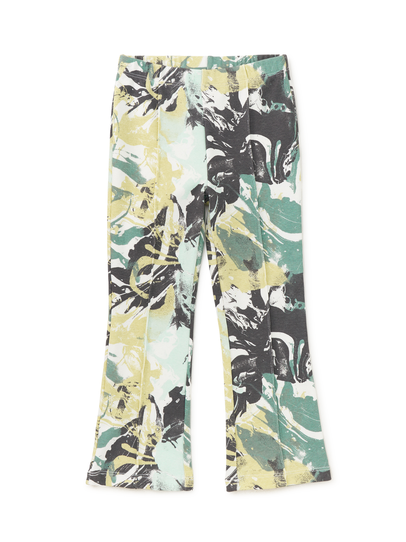 Ribbed Flare Pants in Marvelous Marble - View 1