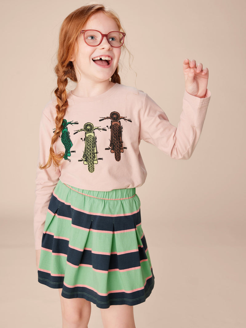 Pleated Jersey Skirt in Parkside - View 2