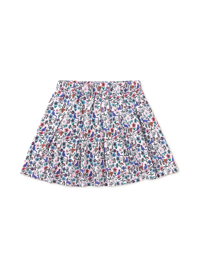 Pleated Jersey Skirt in Kitty Ditsy - View 1