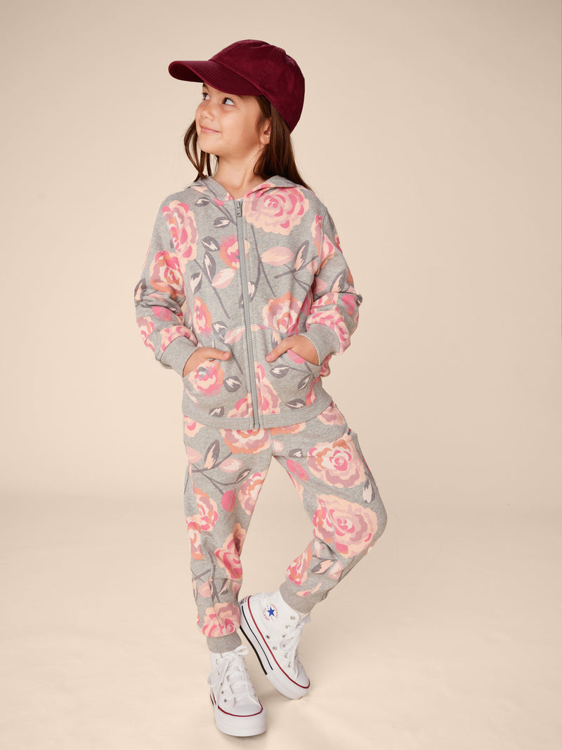 Going Places Joggers in Turkish Rose In Heather Gray - View 2