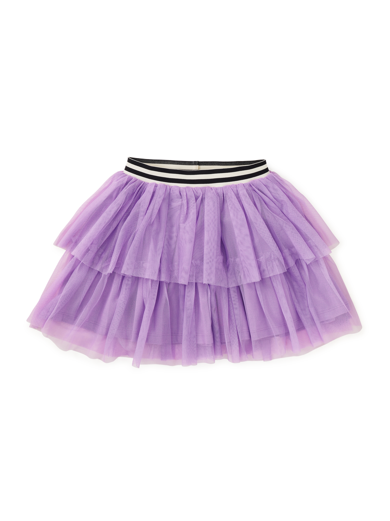 Tiered Tulle Skirt in Sheer Lilac - View 2