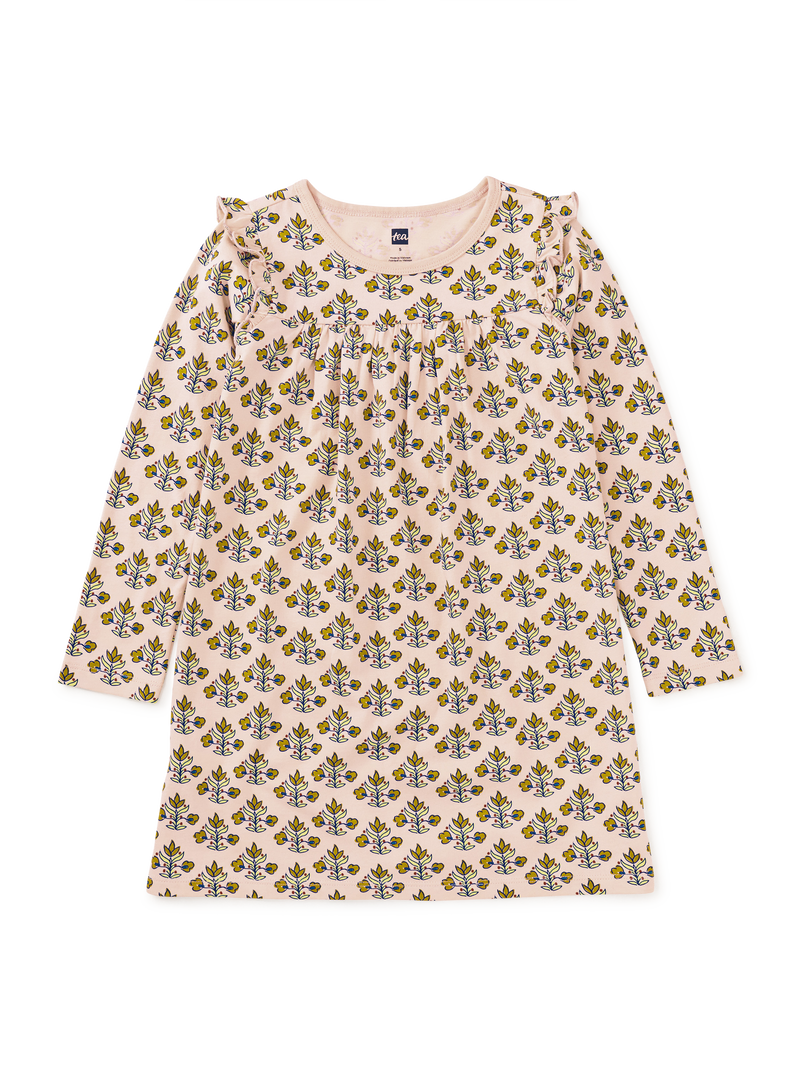 Long Sleeve Mighty Mini Dress in Iznik Floral - View 1