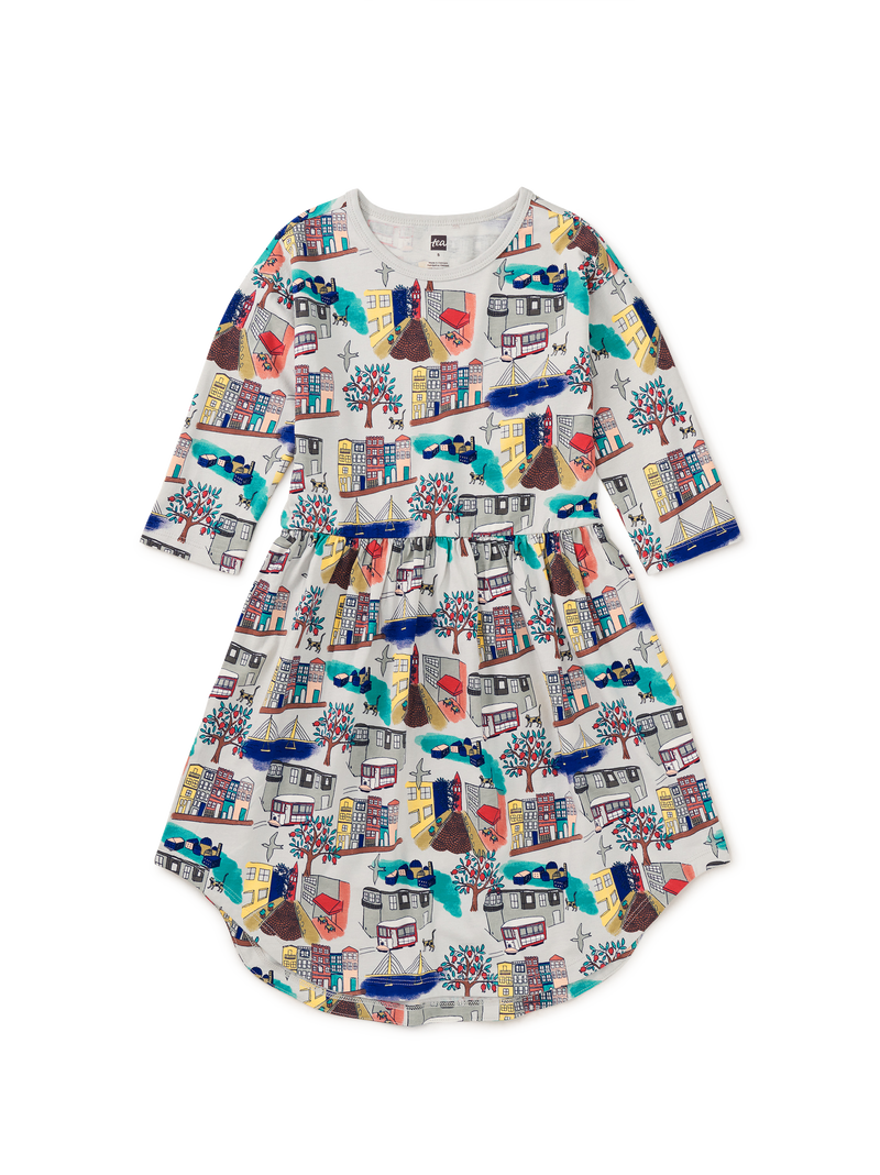 Long Sleeve Midi Dress in Istanbul Miniature - View 1