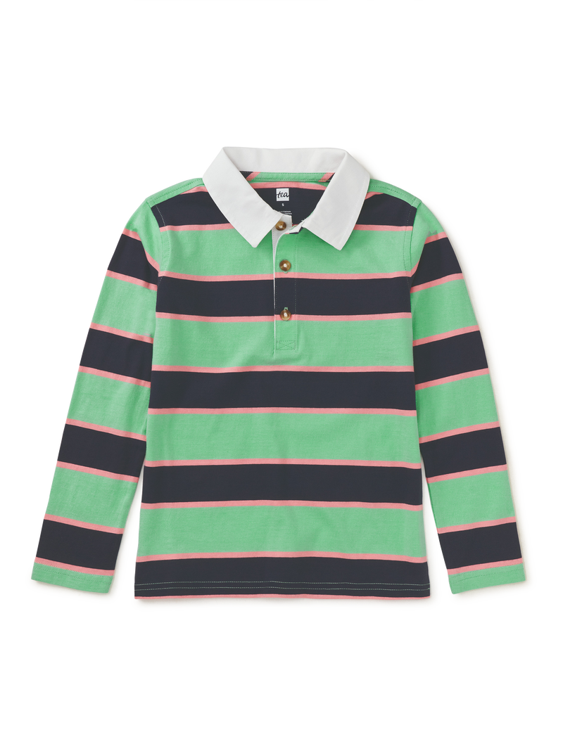 Long Sleeve Rugby Polo in Parkside - View 1