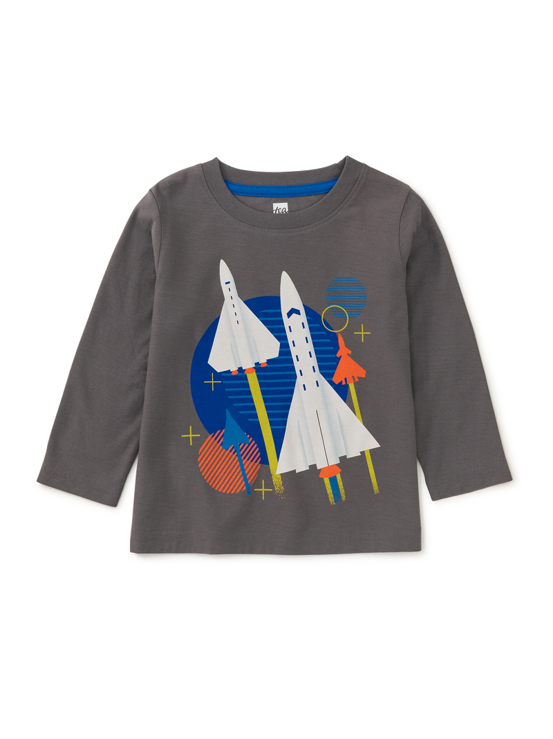 Space Ace Graphic Tee in Thunder - View 2