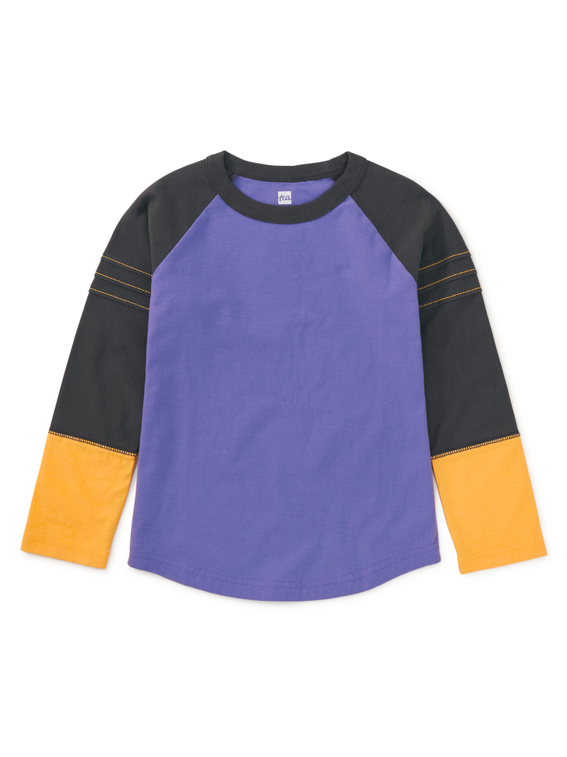 Explorer Colorblock Raglan Top in Han Purple - View 1