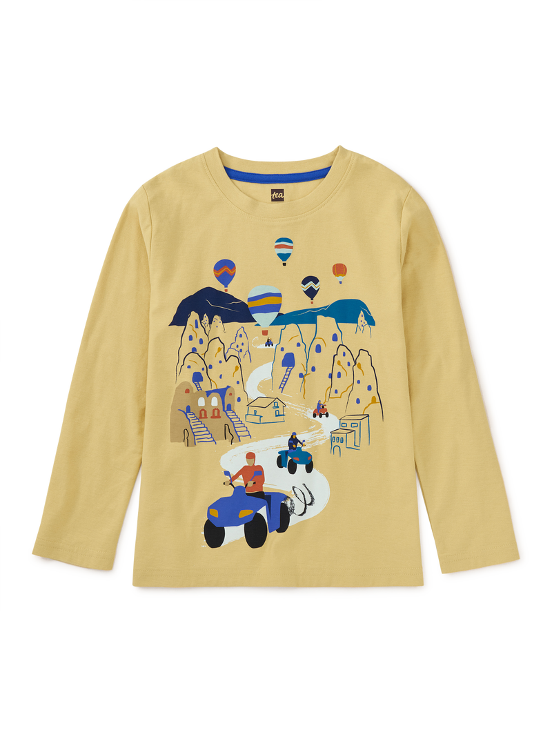 Cappadocia Scenic Graphic Tee in Raffia - View 1