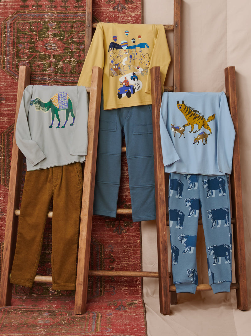 Hyena And Friends Graphic Tee in Scenic Blue - View 2