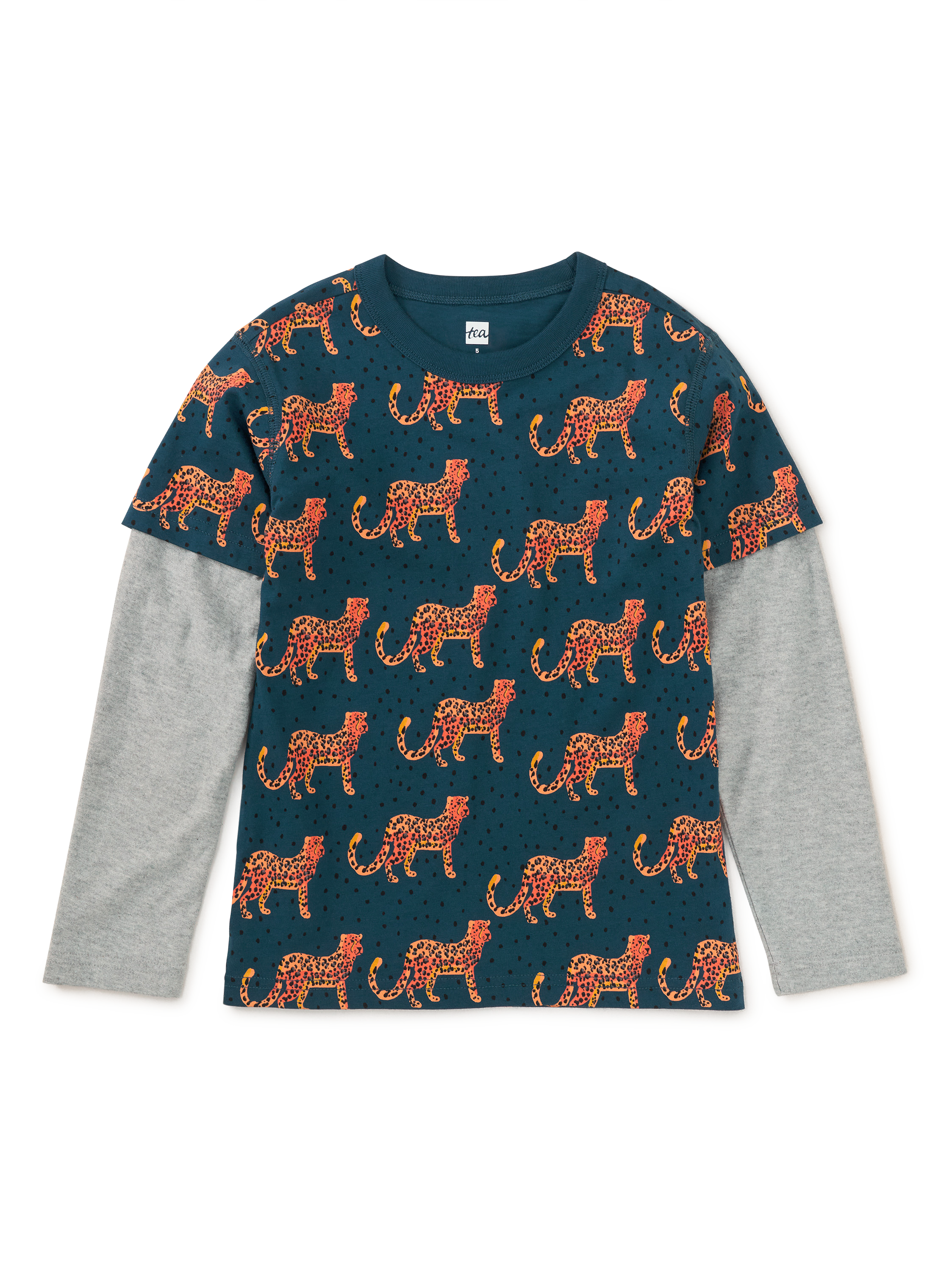 Printed Layered Sleeve Tee