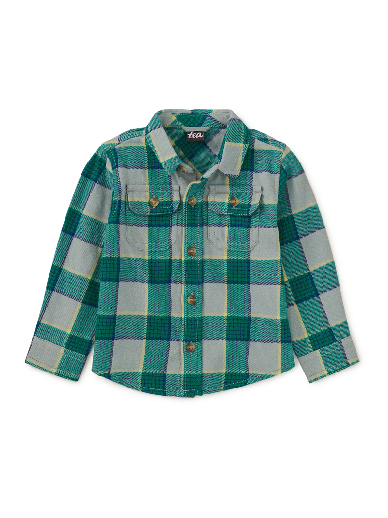 Flannel Button Up Shirt in Anatolian Plaid - View 2