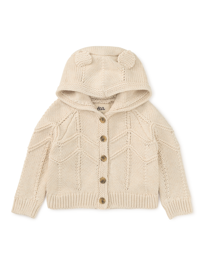Creature Comfort Baby Cardigan in Oatmeal Heather - View 1