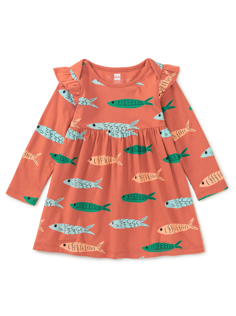 Mighty Mini Baby Dress in School Of Anchovies - View 1