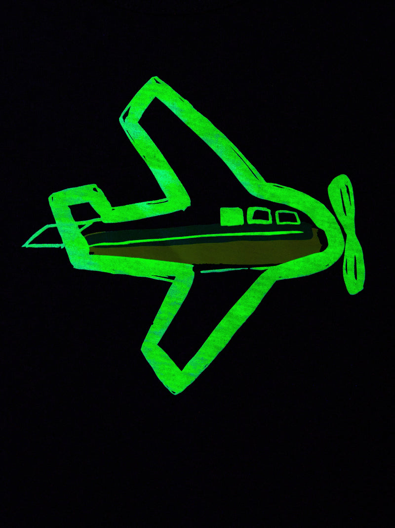 Glow Plane Baby Graphic Tee in Whale Blue - View 2