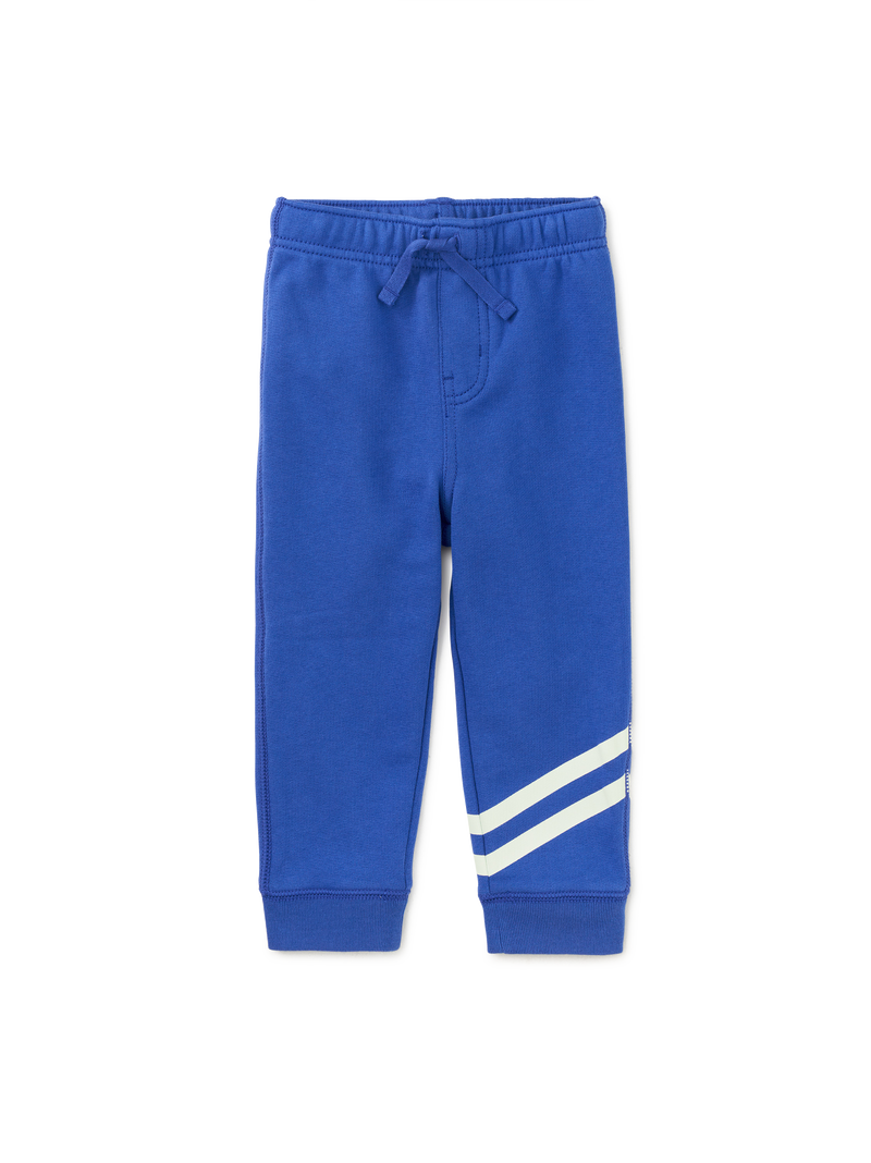 Speedy Striped Baby Joggers in Majorelle Blue - View 2