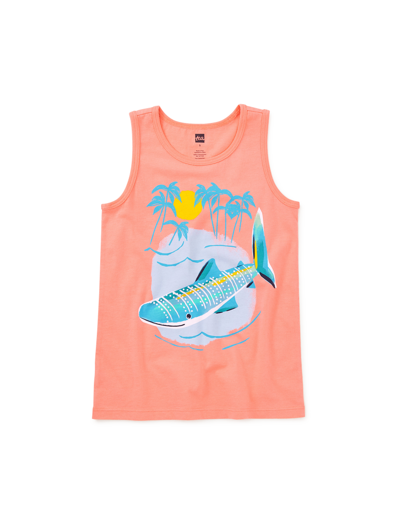 Whale Shark Tank Top in Sunset Pink - View 1