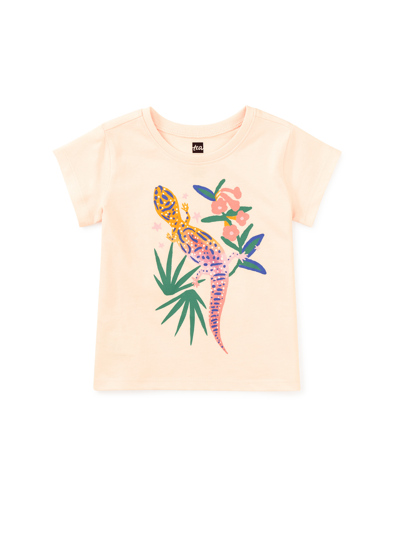 Lizard And Flowers Graphic Tee in Creole Pink - View 2
