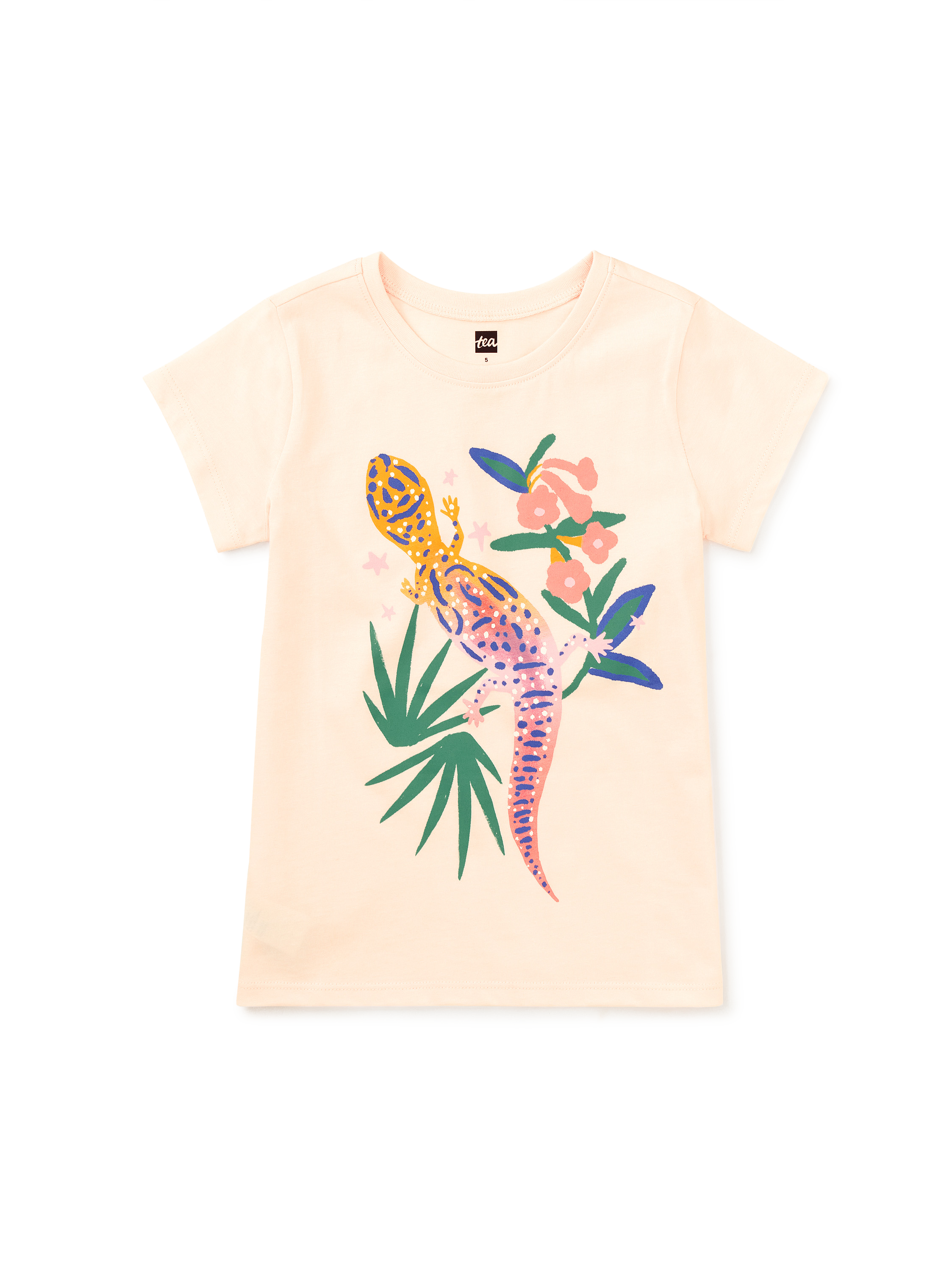 Lizard And Flowers Graphic Tee