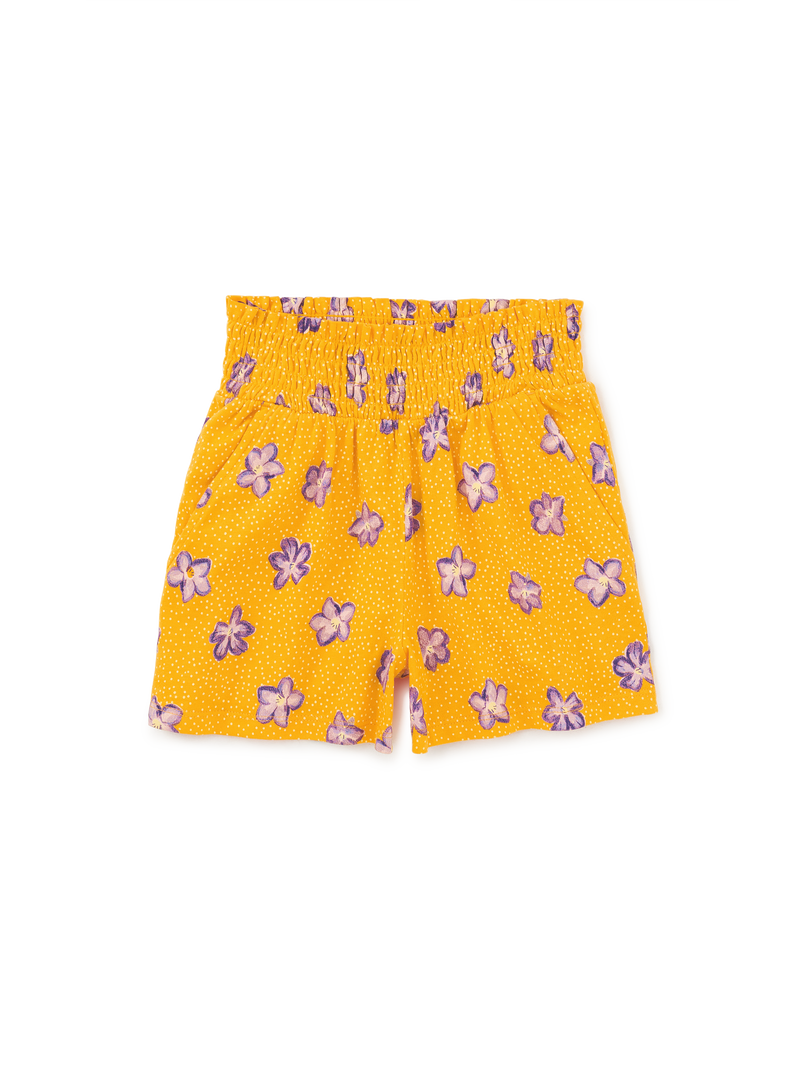 Paperbag High-Waist Shorts in Desert Rose - View 1