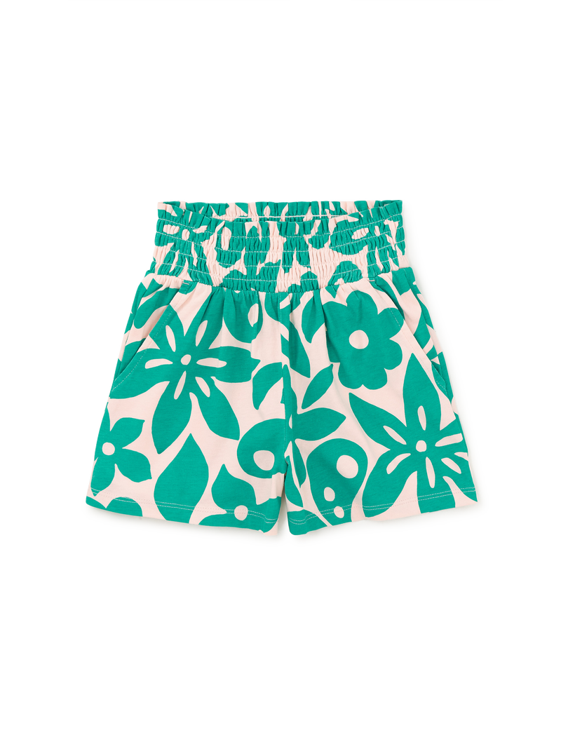 Paperbag High-Waist Shorts in Malindi Floral - View 1