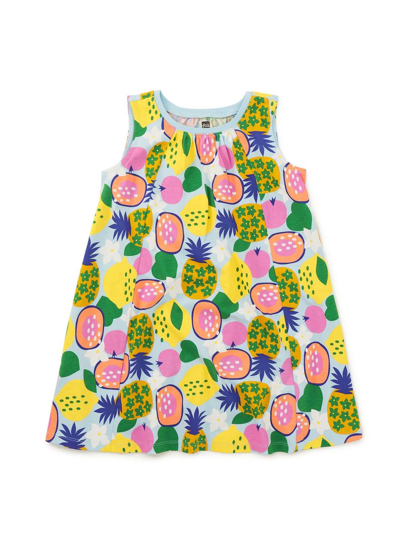 Trapeze Dress in Tropical Fruits - View 1