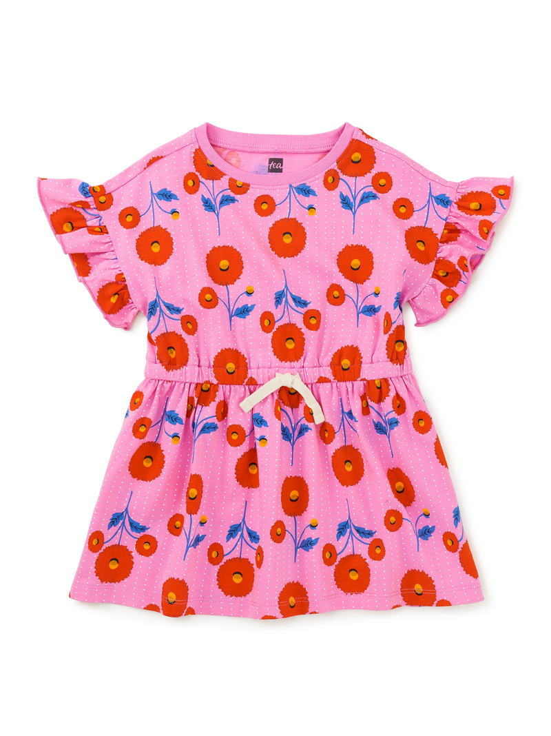Tie Waist Dress in Indian Poppy - View 2