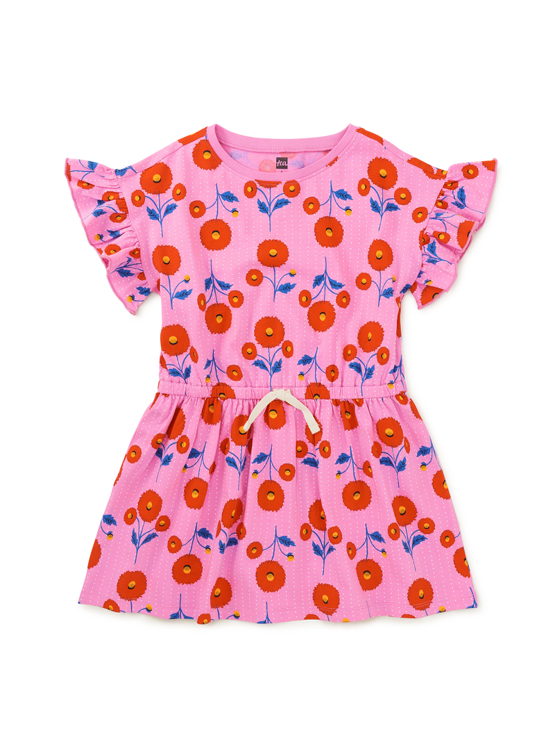 Tie Waist Dress in Indian Poppy - View 1