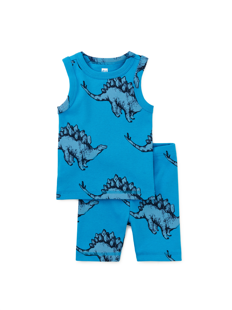 Summer Nights Tank Pajama Set in Spiky Stegosaurus - View 2