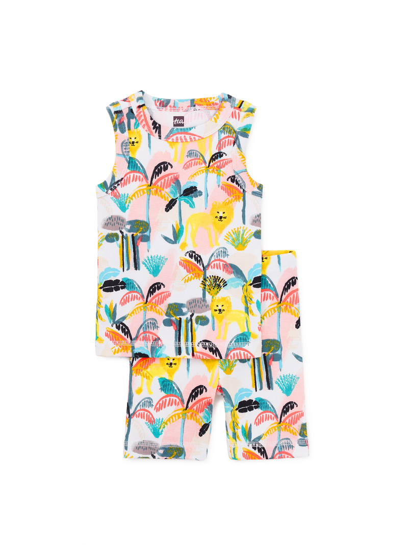 Summer Nights Tank Pajama Set in Diani Beach Tropical Floral - View 2