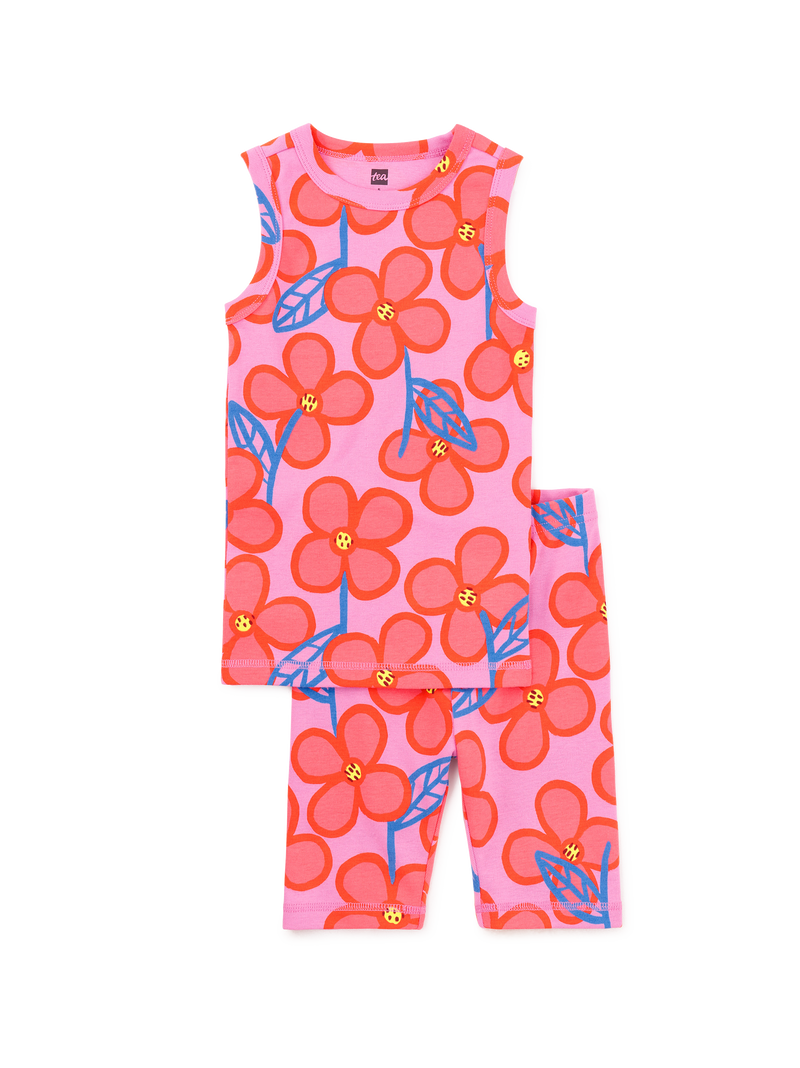 Summer Nights Tank Pajama Set in Bright Hibiscus - View 1