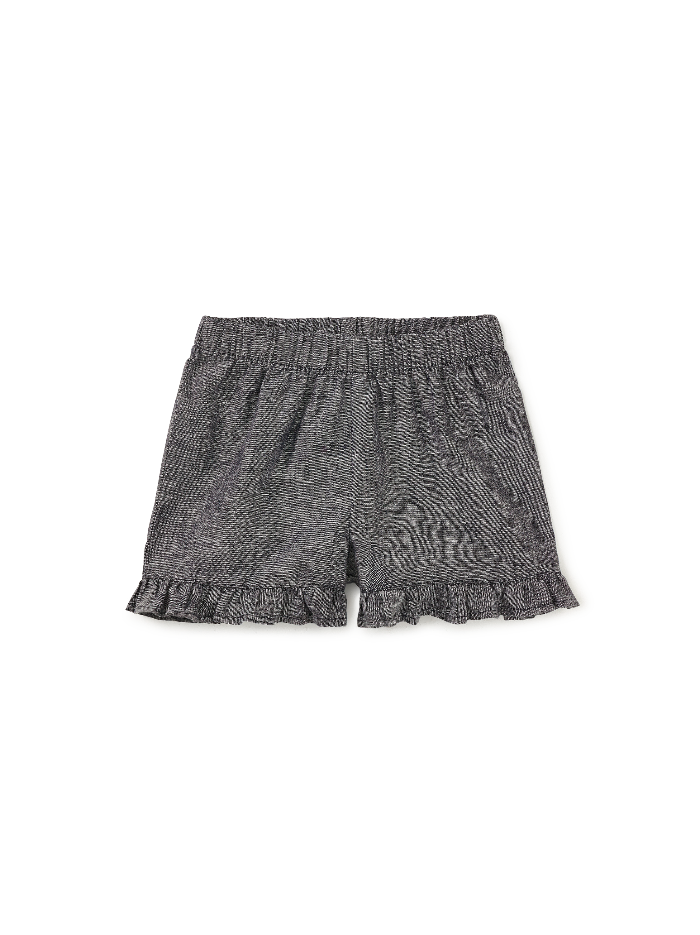 Chambray Ruffle Hem Baby Short
