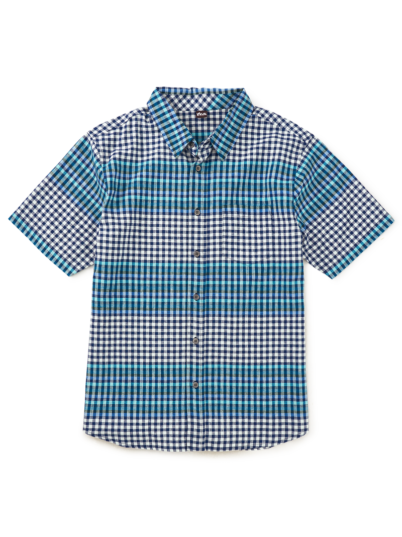 Adult Button-Up Woven Shirt in Nairobi Plaid - View 1