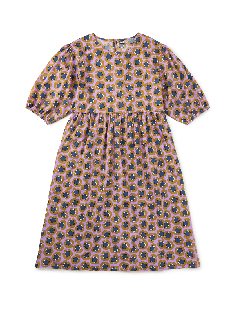 Adult Puff Sleeve Dress in Leopard Floral - View 1