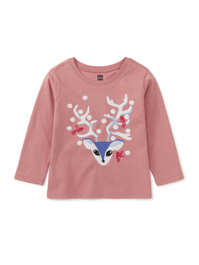Decorated Deer Graphic Tee in Desert Sand - View 2